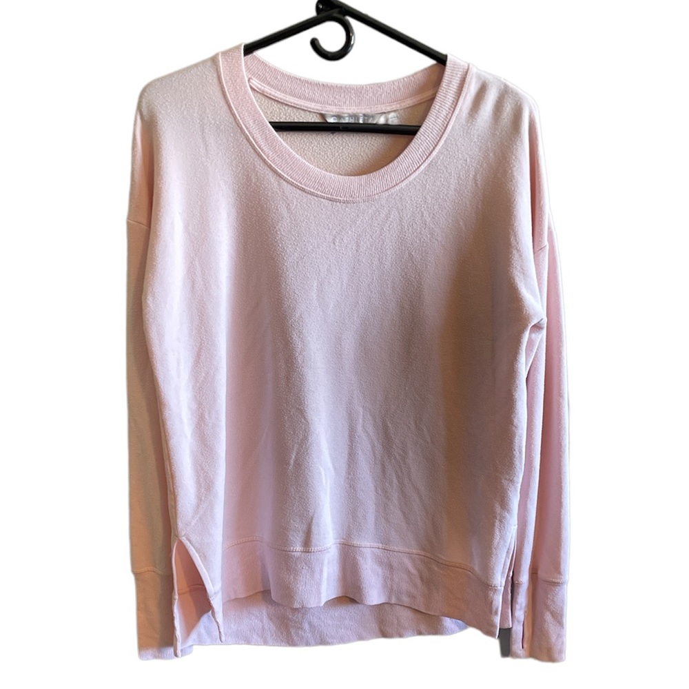 Athleta pullover long-sleeve sweaters light pink size small.